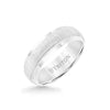 Triton 7MM Tungsten Carbide Ring - Brushed Vertical Center and Round Edge
