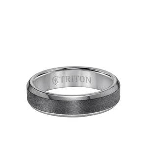 Triton 6MM Tantalum Ring - Vertical Satin Finish and Bevel Edge