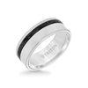 Triton 8MM Titanium & Forged Carbon Ring - Flat Profile with Asymmetrical Channel