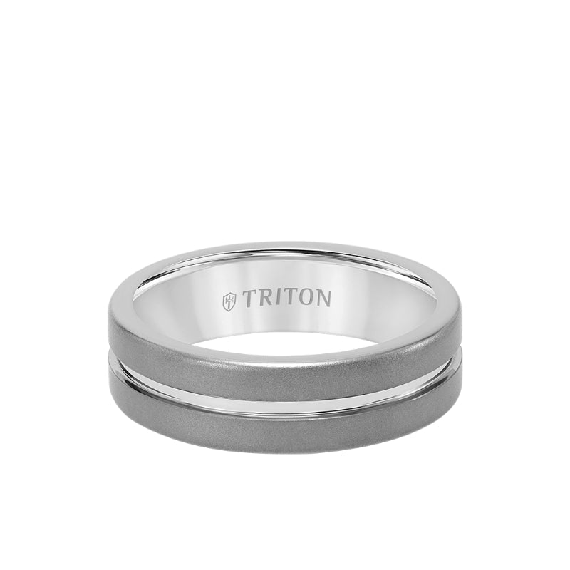 Triton 7MM Tungsten Carbide Ring with Sandblast Finish