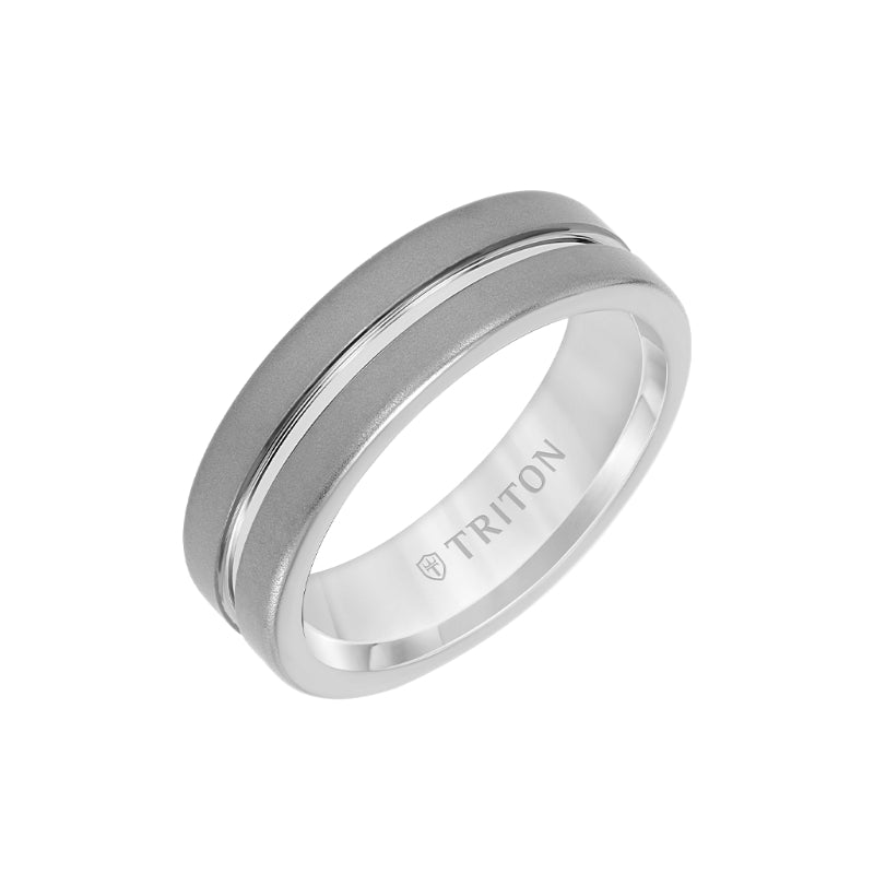 Triton 7MM Tungsten Carbide Ring with Sandblast Finish