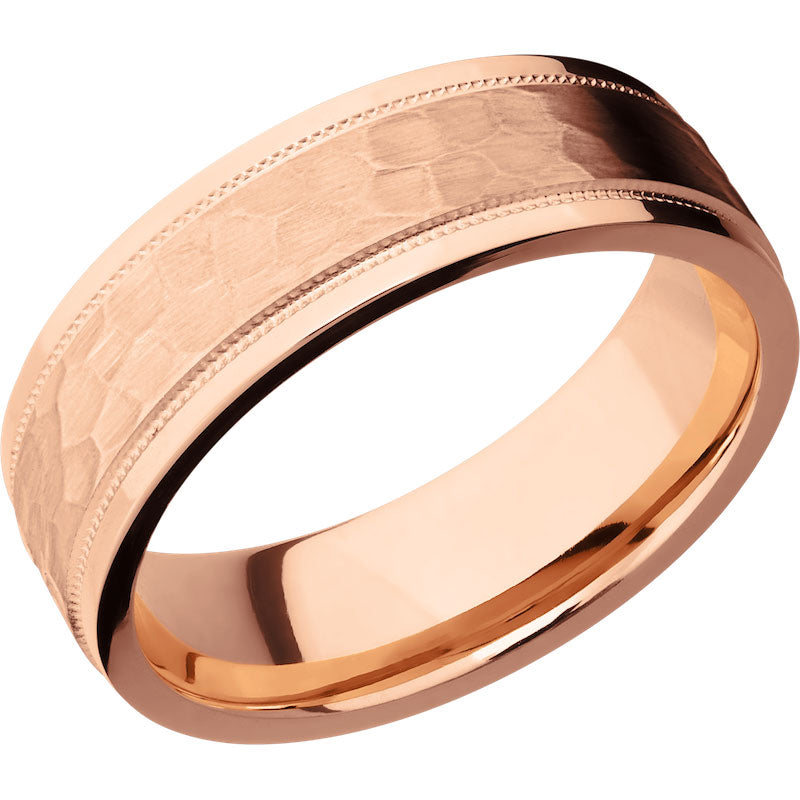 Lashbrook 14k Rose Gold 7mm Men's Wedding Band