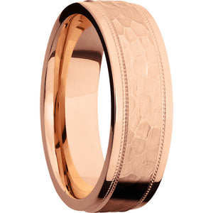 Lashbrook 14k Rose Gold 7mm Men's Wedding Band