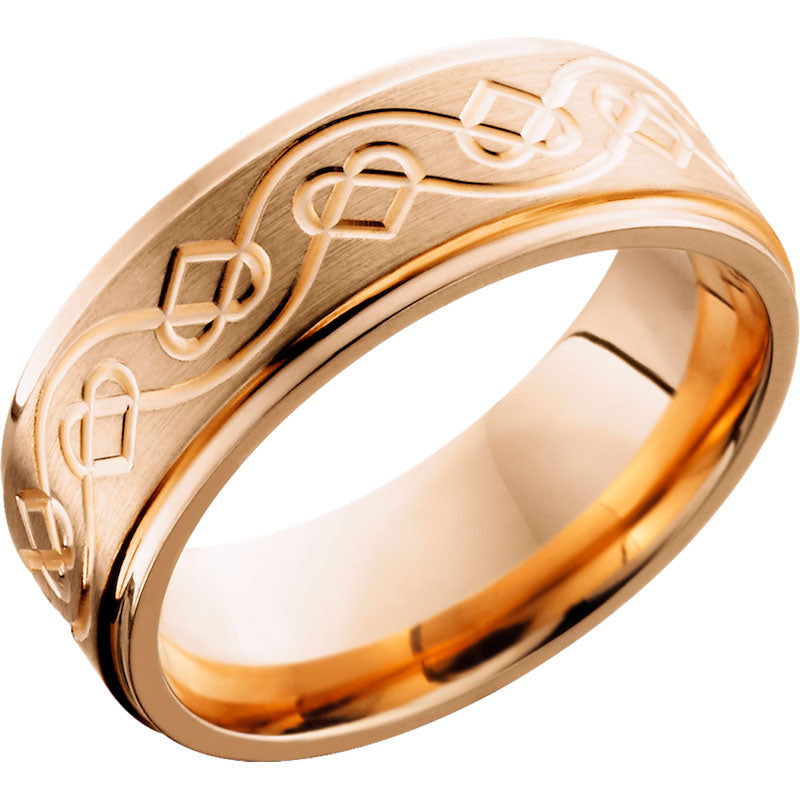 Lashbrook 14k Rose Gold 8mm Men's Wedding Band