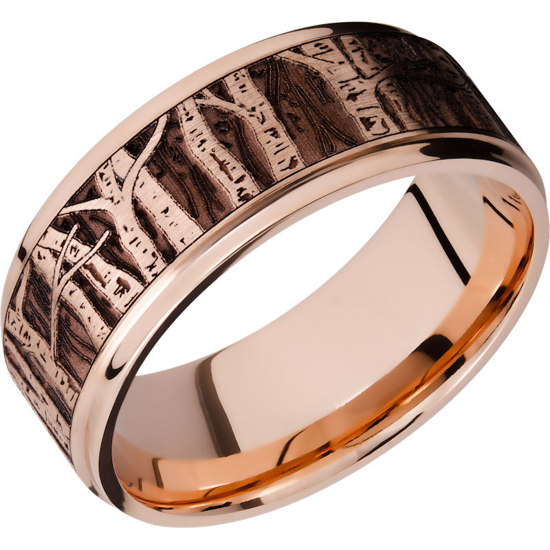 Lashbrook 14k Rose Gold 9mm Men's Wedding Band