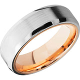 Lashbrook Rose & White Cobalt Chrome 7mm Men's Wedding Band