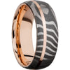 Lashbrook Black Rose & White Damascus Steel 8mm Men's Wedding Band