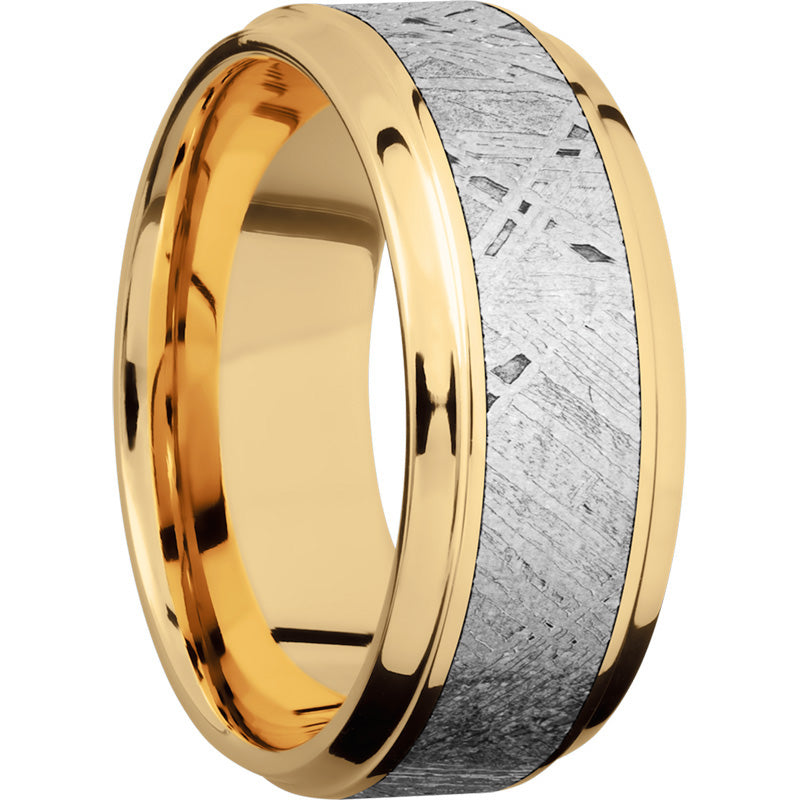 Lashbrook 14k Yellow Gold Meteorite 9mm Men's Wedding Band