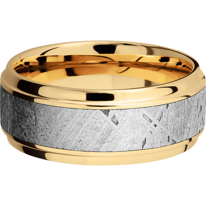 Lashbrook 14k Yellow Gold Meteorite 9mm Men's Wedding Band