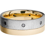 Lashbrook 18k Yellow Gold Meteorite Men's Wedding Band