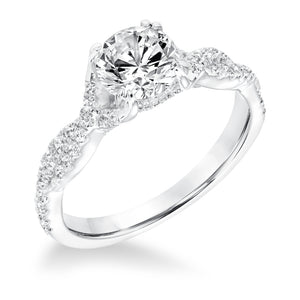 Goldman 14k White Gold 0.31ct Diamond Semi Mount Engagement Ring