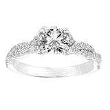 Goldman 14k White Gold 0.31ct Diamond Semi Mount Engagement Ring