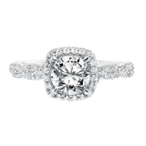 Goldman 14k White Gold 0.34ct Diamond Semi Mount Engagement Ring