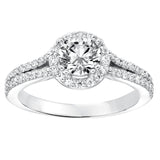 Goldman 14k White Gold 0.36ct Diamond Semi Mount Engagement Ring