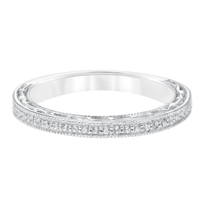 Goldman 14k White Gold 0.15ct Diamond Wedding Band