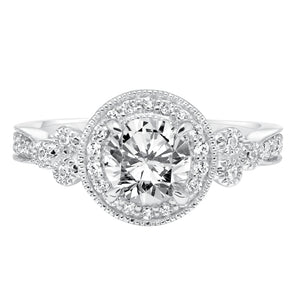 Goldman 14k White Gold 0.37ct Diamond Semi Mount Engagement Ring