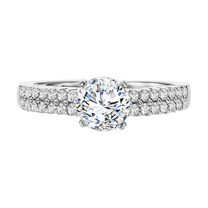 Goldman 14k White Gold 0.42ct Diamond Semi-Mount Engagement Ring