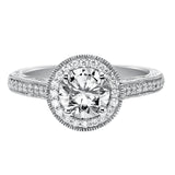 Goldman 14k White Gold 0.23ct Diamond Semi-Mount Engagement Ring