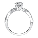 Goldman 14k White Gold 0.27ct Diamond Semi-Mount Engagement Ring
