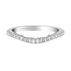 Artcarved Bridal Mounted with Side Stones Classic Lyric Diamond Wedding Band Augusta 18K White Gold
