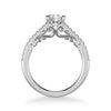 Artcarved Bridal Semi-Mounted with Side Stones Classic Lyric Engagement Ring Tracy 18K White Gold