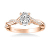 Artcarved Bridal Semi-Mounted with Side Stones Contemporary Lyric Engagement Ring Tilda 18K Rose Gold