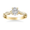 Artcarved Bridal Mounted with CZ Center Contemporary Lyric Engagement Ring Tilda 14K Yellow Gold