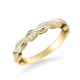 Artcarved Bridal Mounted with Side Stones Contemporary Lyric Diamond Wedding Band Tilda 14K Yellow Gold
