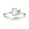 Artcarved Bridal Mounted Mined Live Center Contemporary Diamond Engagement Ring 14K White Gold