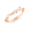 Artcarved Bridal Mounted with Side Stones Contemporary Diamond Wedding Band 14K Rose Gold