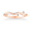 Artcarved Bridal Mounted with Side Stones Contemporary Diamond Wedding Band 14K Rose Gold