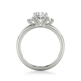 Artcarved Bridal Mounted with CZ Center Classic Engagement Ring 14K White Gold