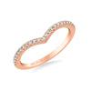 Artcarved Bridal Mounted with Side Stones Classic Diamond Wedding Band 14K Rose Gold