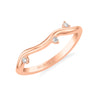 Artcarved Bridal Mounted with Side Stones Contemporary Diamond Wedding Band 18K Rose Gold