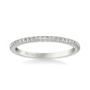 Artcarved Bridal Mounted with Side Stones Contemporary Diamond Wedding Band 18K White Gold