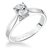 Artcarved Bridal Unmounted No Stones Classic Solitaire Engagement Ring Pixie 14K White Gold