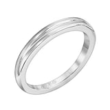 Artcarved Bridal Band No Stones Classic Wedding Band Irene 14K White Gold