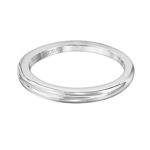 Artcarved Bridal Band No Stones Classic Wedding Band Irene 14K White Gold