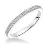 Artcarved Bridal Mounted with Side Stones Contemporary Twist Diamond Wedding Band Calla 14K White Gold