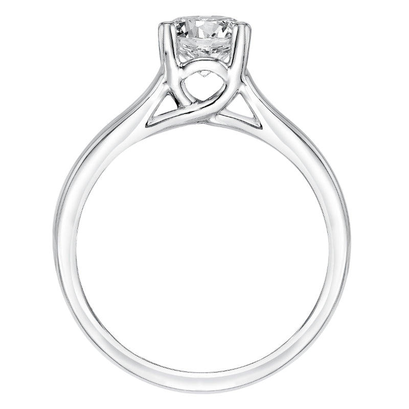 Artcarved Bridal Mounted with CZ Center Classic Solitaire Engagement Ring Claire 14K White Gold