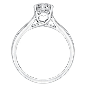 Artcarved Bridal Unmounted No Stones Classic Solitaire Engagement Ring Claire 14K White Gold