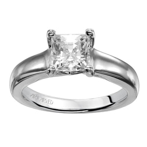 Artcarved Bridal Unmounted No Stones Classic Solitaire Engagement Ring Hannah 14K White Gold