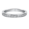 Artcarved Bridal Mounted with Side Stones Classic Diamond Wedding Band Hannah 14K White Gold