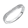 Artcarved Bridal Mounted with Side Stones Vintage Diamond Wedding Band Peyton 14K White Gold