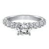 Artcarved Bridal Mounted with CZ Center Classic Diamond Engagement Ring Alyssa 14K White Gold