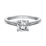 Artcarved Bridal Mounted with CZ Center Classic Solitaire Engagement Ring Abby 14K White Gold