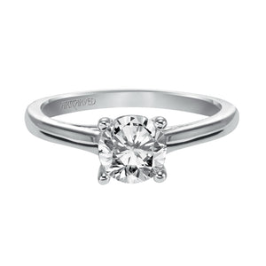 Artcarved Bridal Mounted with CZ Center Classic Solitaire Engagement Ring Abby 14K White Gold