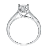 Artcarved Bridal Mounted with CZ Center Classic Solitaire Engagement Ring Abby 14K White Gold