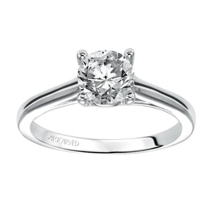 Artcarved Bridal Mounted with CZ Center Classic Solitaire Engagement Ring Abby 14K White Gold