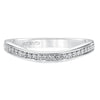 Artcarved Bridal Mounted with Side Stones Classic Diamond Wedding Band Abby 14K White Gold